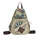 Ethnic-style multi-function backpack female backpack Patchwork