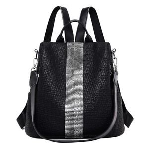 Fashion black female backpack leisure travel backpack