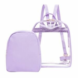 Women backpack zipper plastic security bags travel