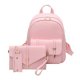 Attractive female artificial pink backpack schoolbag small backpack