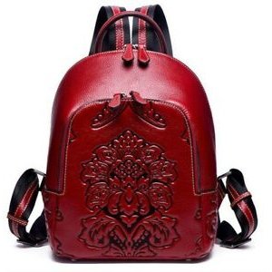 High quality embossed backpack leisure backpack