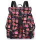 Female owl retro hippie comfortable backpack rucksack